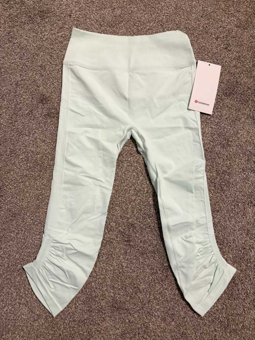 lululemon athletica Mint Green Cropped Leggings